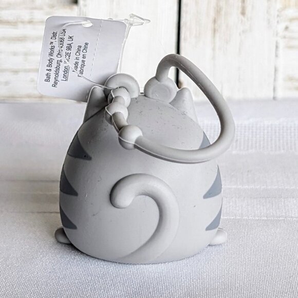NWT Bath & Body Works Striped Gray Tabby Cat PocketBac Holder - Picture 2 of 3